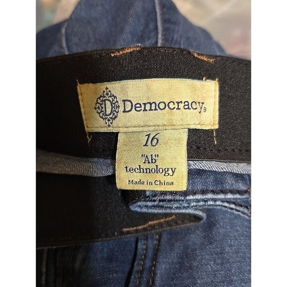 Democracy Women’s 16 Blue Ab Technology Skinny Jeans Stretch Denim Casual Fit - Picture 6 of 13